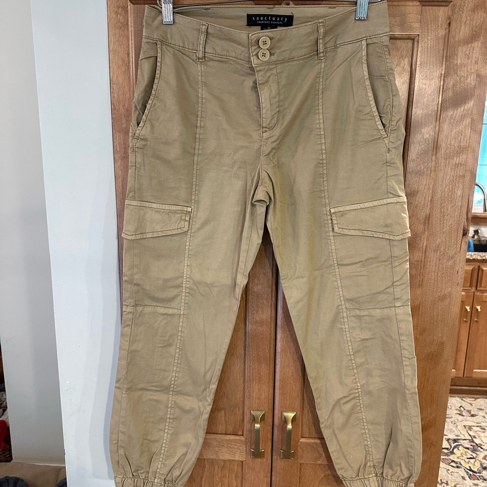 Sanctuary Tan Cargo ankle with Elastic Cuffs